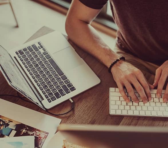 Person working at desk